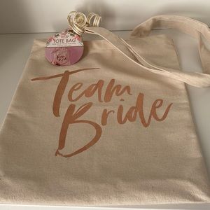 TEAM BRIDE PRINTED TOTE BAG